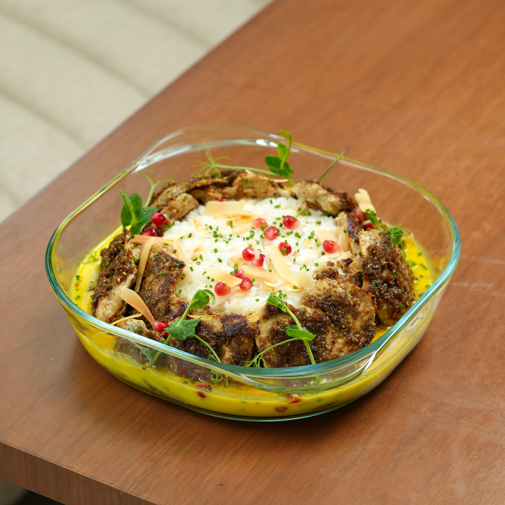 Chicken Zaatar with Creamy Coconut Rice