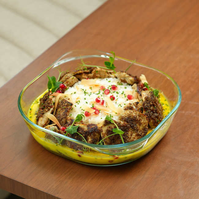 Chicken Zaatar with Creamy Coconut Rice