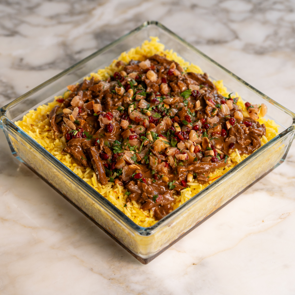 Braised Lamb with Orange Saffron Rice