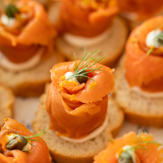 Home Cured Salmon, Chive Cream Cheese